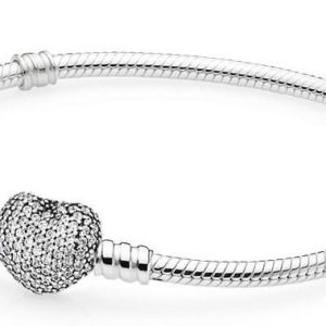 Pulsera de plata de ley con forma de serpiente, de