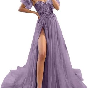 Corset Glitter Tulle Prom Dresses for Women Ball G