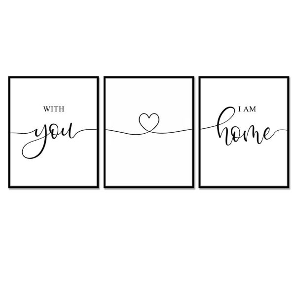 With You I Am Home Minimalist Home Decor Bedroom W