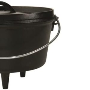 Lodge L10DCO3 Cast Iron Deep Camp Dutch Oven, Pre-