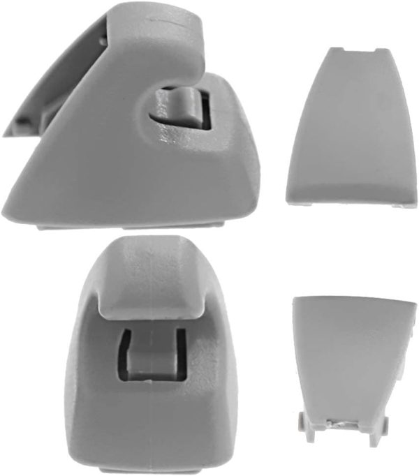 2Pcs Plastic Sun Visor Support Clip Gray Replaceme