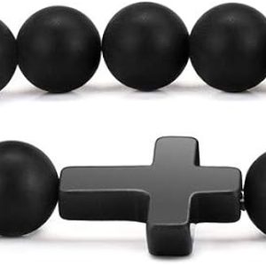 Byson Fashion Religion Cross Men Women 8mm Natural