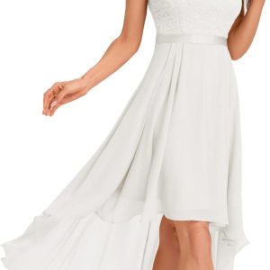 Meetjen Women's Wedding Guest Dress Elegant A-line