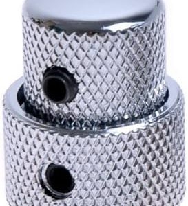 1pc KP-33 Dual Concentric Control Knob Chrome for