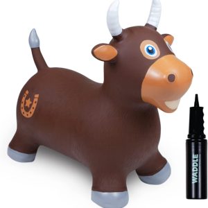Ride-On Bull Bouncy Horse Kids Toy! Brown Inflatab