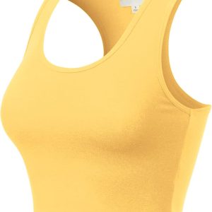 MixMatchy Women's Cotton Basic Sleeveless Racerbac