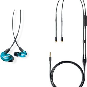 Shure SE215 Pro in Ear Earphone, Blue Detachable