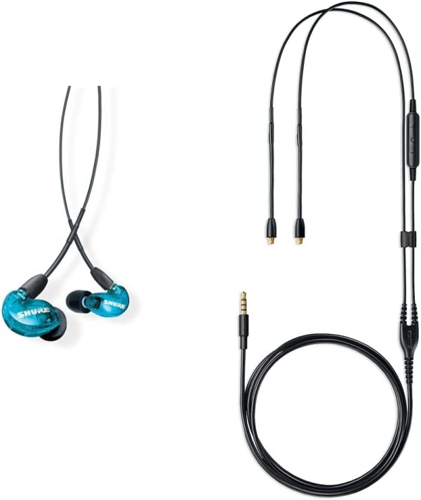 Shure SE215 Pro in Ear Earphone, Blue Detachable