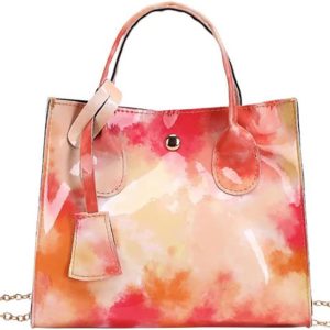 Women PU Crossbody Shoulder Bag, Tie Dye Fashion C
