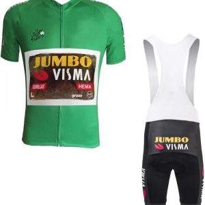 SGCIKER Team Jumbo Visma Cycling Jersey Set,Mens S