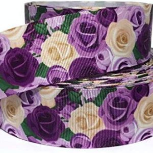 Grosgrain Ribbon 3" Flowers Roses Spring Summer fo