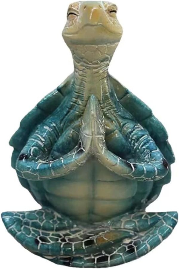WJIANKPA Turtle Decor Sea Turtle Yoga Figurine Med