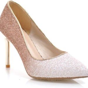 SWEETHUG Womens Ladies Stiletto Glitter High Heel