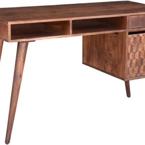 Mod-Arte Modern Wood Honeycomb Office Desk with St