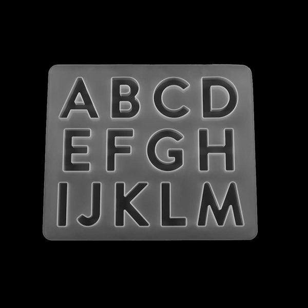 Uppercase Letter Silicone Mold Epoxy Resin Art Cap