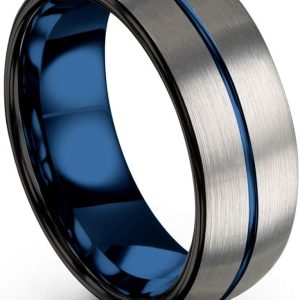Chroma Color Collection Tungsten Carbide Wedding B