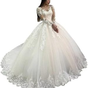 Youjiayi Luxury Ball Gown Wedding Dresses with Sle