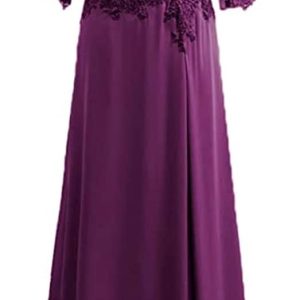 Miao Duo Women's Lace Appliqued Mother of The Brid