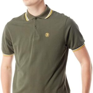 TROJAN Records Men's Army Green Retro Tipped 2 but