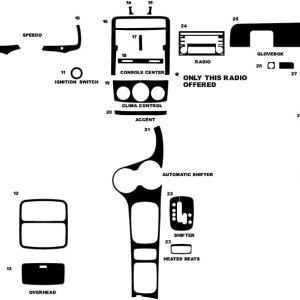 Rdash Dash Kit Decal Trim Compatible with Kia Spor