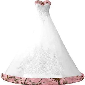 FWVR Women's Embroidery Camouflage Bridal Gowns Lo
