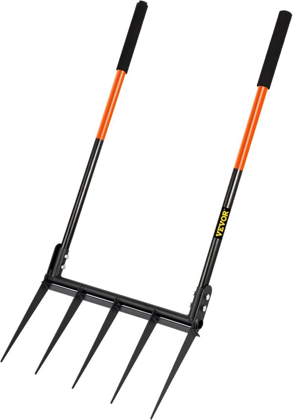 VEVOR Broad Fork Tool, 5 Tines 20 in Wide, Garden