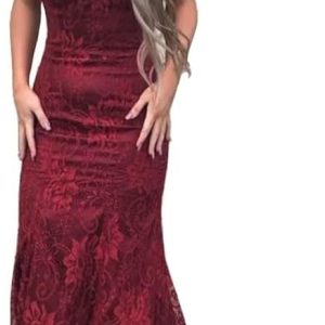 Mermaid Lace Prom Dresses Long V Neck Spaghetti Ba