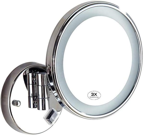 LED Makeup Vanity Mirror,3X Magnification Beauty M