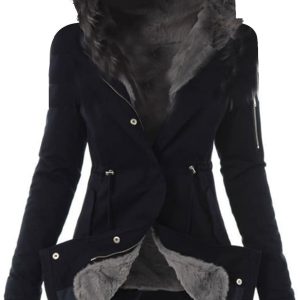 TUNUSKAT Womens Winter Warm Puffer Jacker Thicken