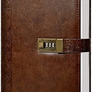 CAGIE Personal Journal for Men with Lock, Vintage