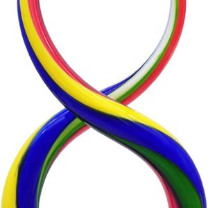 HOWFIELD Multicolor Abstract Ribbon Glass Sculptur