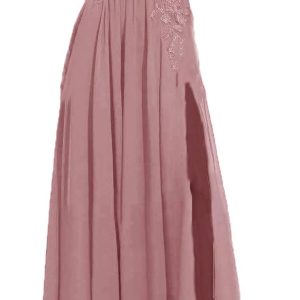 Ubride Women's Off Shoulder Prom Dresses Slit Lace