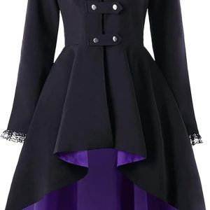 Dgoopd Womens Gothic Steampunk Jacket Long Victori