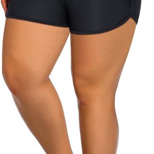 Holipick 3 Plus Size Swim Shorts Women High Wais