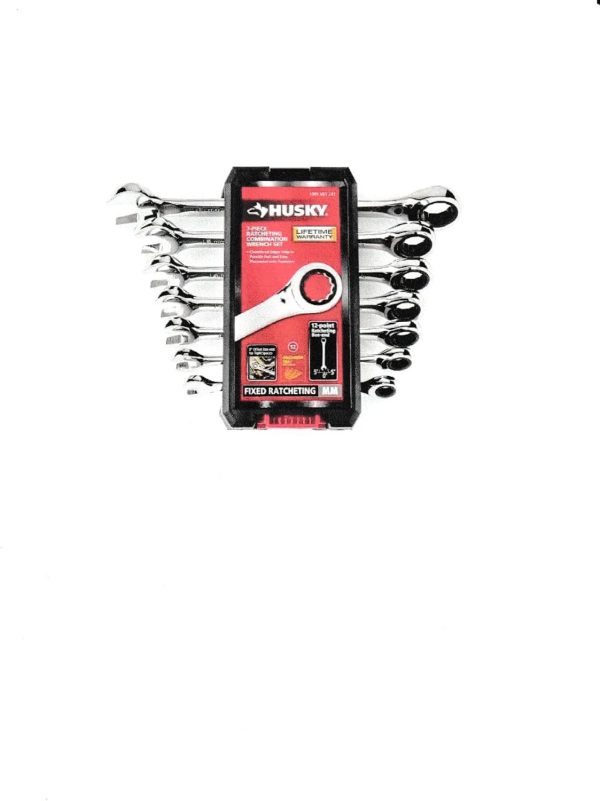 Husky Ratcheting MM Combination Wrench Set (7-Piec