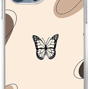 Wizeyake Cute Brown Butterfly Minimalist Phone Cas
