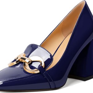 Zamikoo Women Chunky Heel Pumps Block High Heel Sl