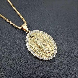 Stainless Steel Virgin Mary Gold Necklaces Pendant