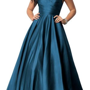 Ternlm Women's Spaghetti Strap Satin Prom Dress Lo