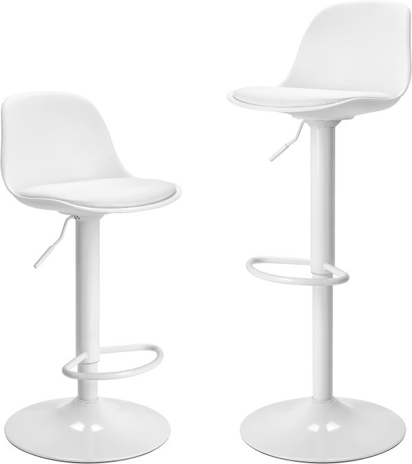 Finnhomy Bar Stools Set of 2, Swivel Barstools wit