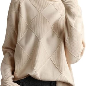 Alloaone Women Cashmere Sweater Turtleneck Sweater