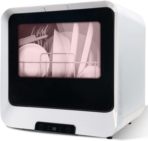 HAIMIM Portable Countertop Dishwasher,4 Washing Pr