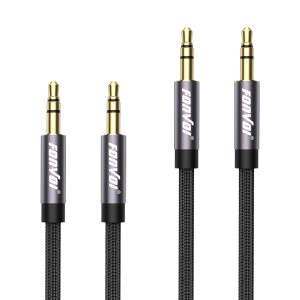 FONVOi 2 Pack AUX Cable(4FT,1.2M), Braided 3.5mm A