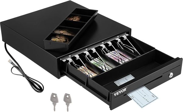 VEVOR Cash Register Drawer 13" 12 V for POS System