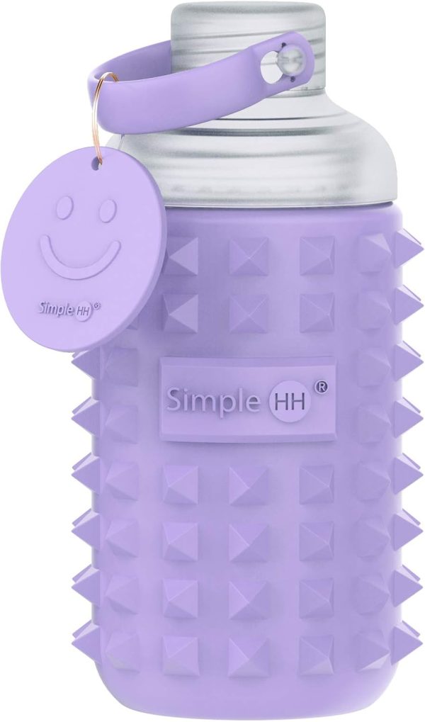 Simple HH Premium Glass Water Bottle with Spiked S