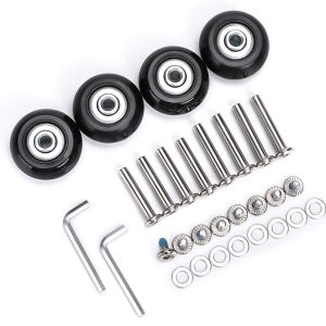 Juego de 4 ruedas de repuesto para maleta de equip