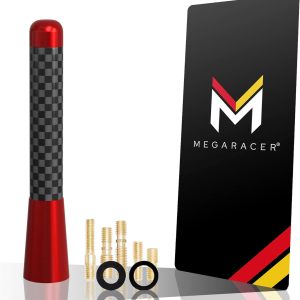 Mega Racer Red 100 Real Carbon Fiber Antenna for