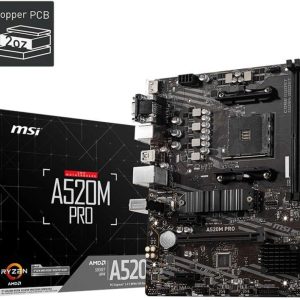 MSI Pro AMD A520 AM4 Micro ATX DDR4-SDRAM Motherbo