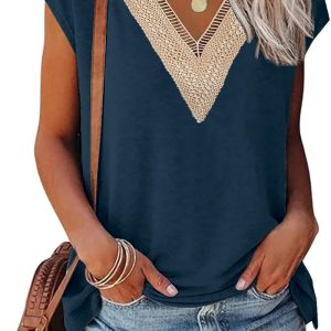 Womens Cap Sleeve Summer Tops Trendy Tank Tops Flo