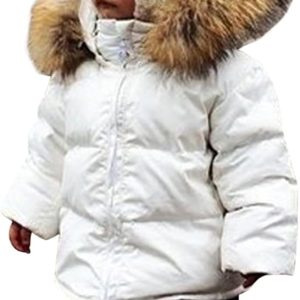 Muzuld Toddler Girls Winter Goose Feather Warm Fur